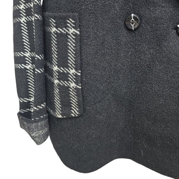 Kut From The Kloth Azalea Houndstooth Plaid Sweater‎ Coat Black/White Size XL - Picture 9 of 12